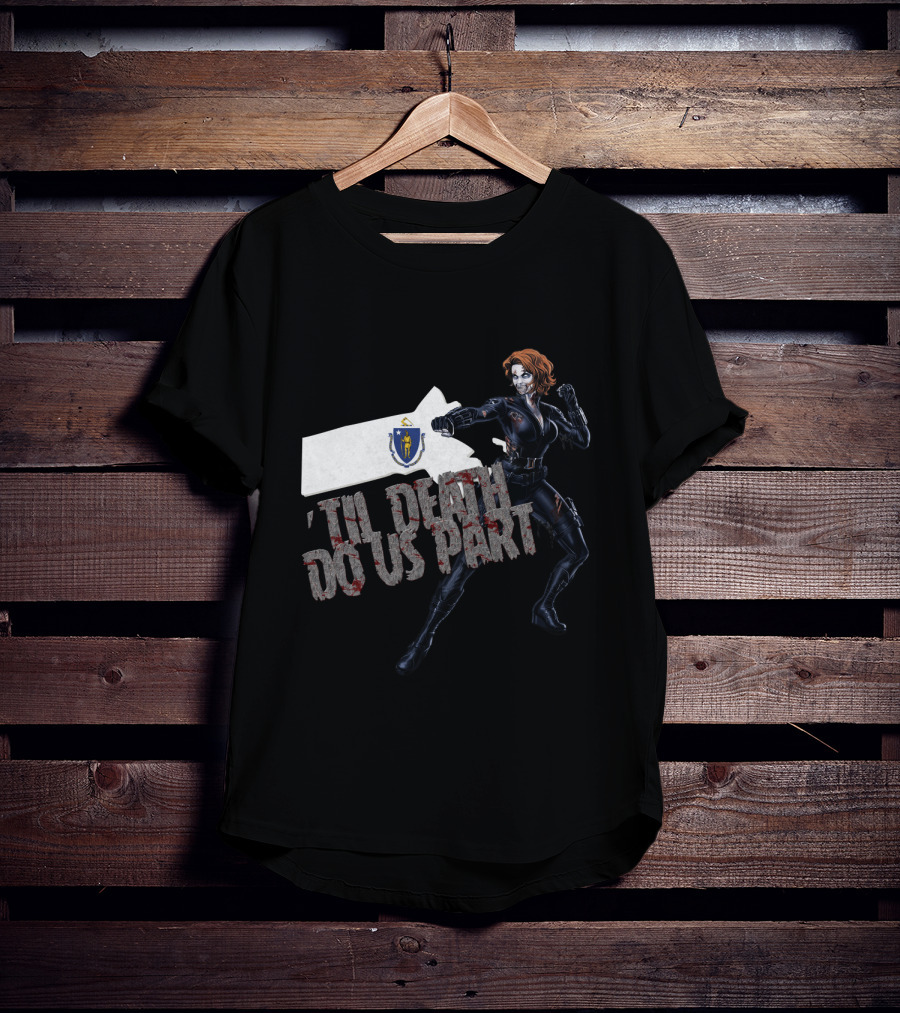 Black Widow Massachusetts 'Til Death Do Us Part T-Shirt