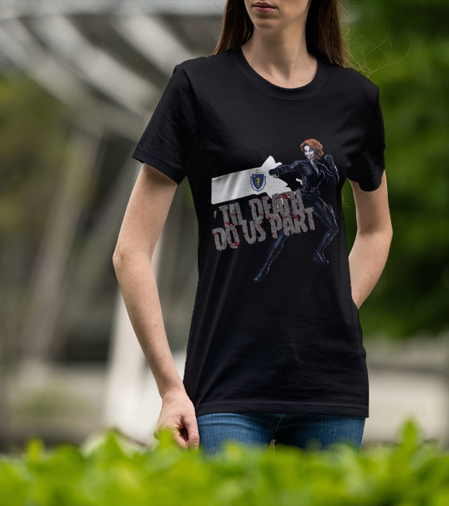 Black Widow Massachusetts 'Til Death Do Us Part T-Shirt