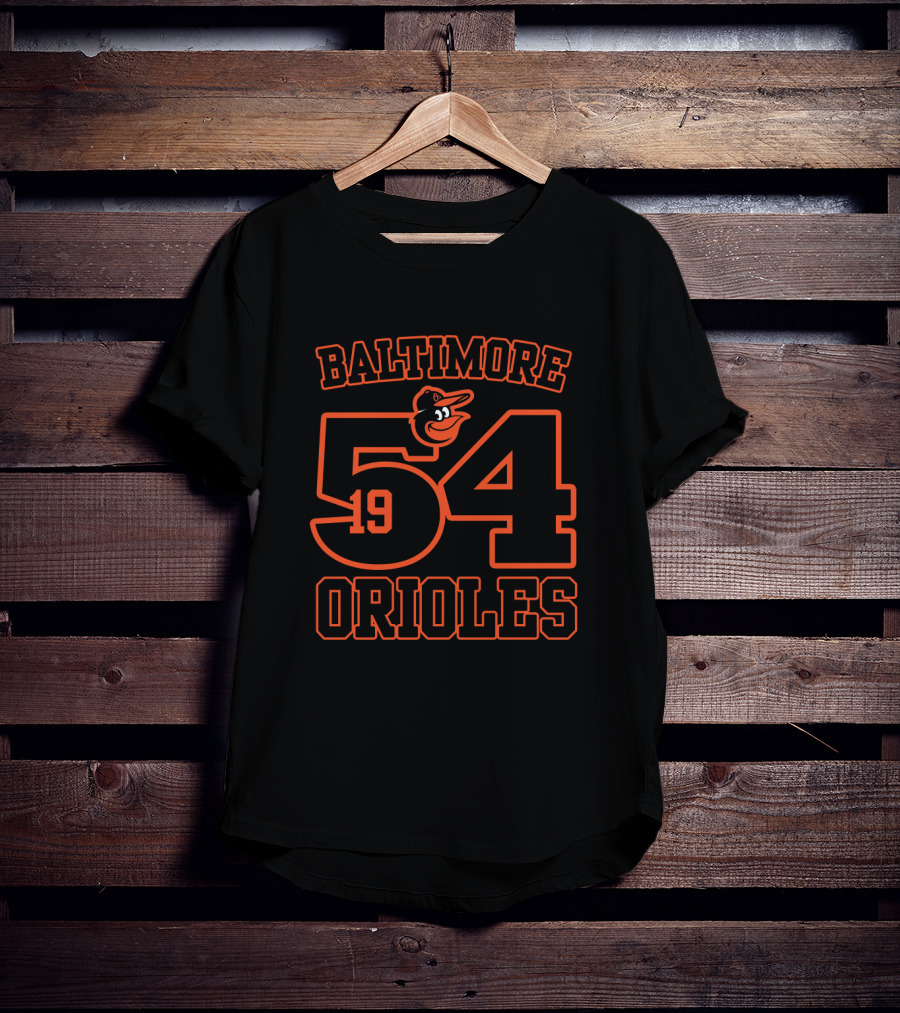 Baltimore Orioles 1954 Vintage Logo With Iconic Cartoon Bird Head T-Shirt