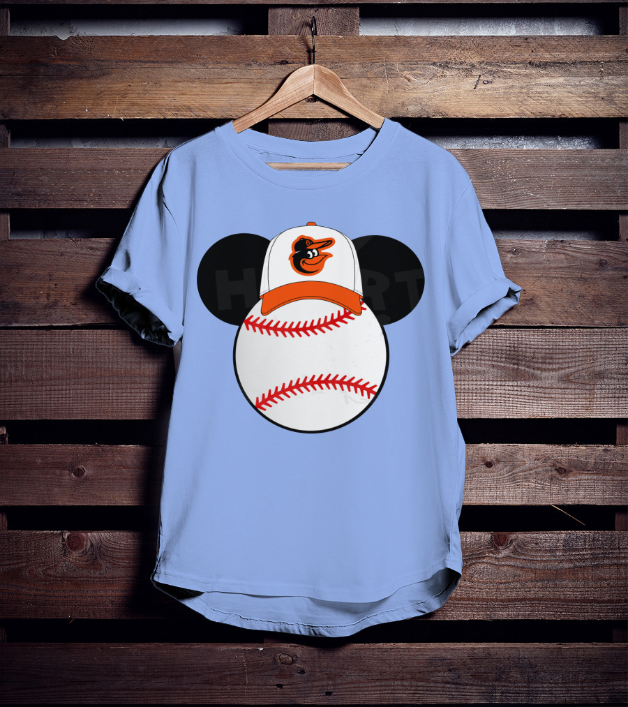 Baltimore Orioles Mickey Ears Baseball Hat With Team T-Shirt