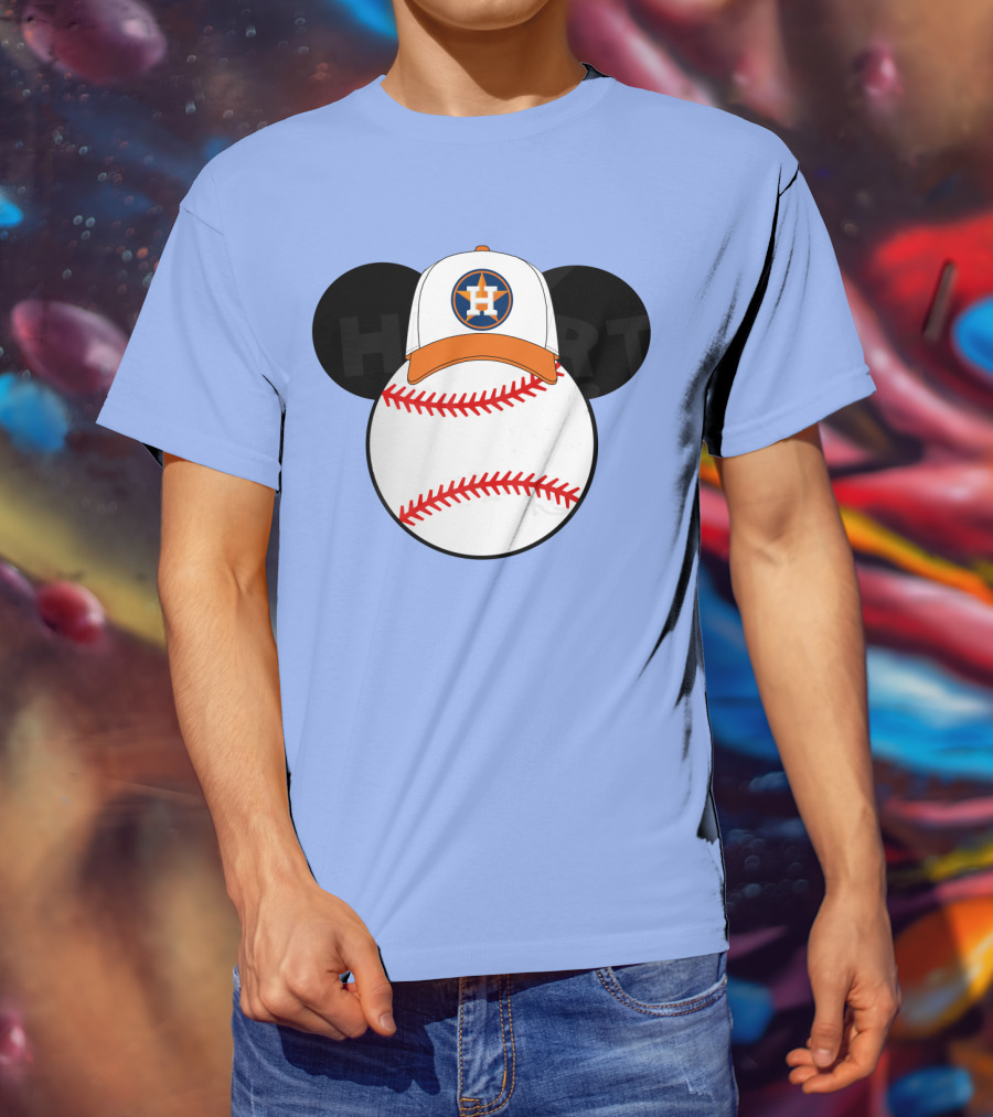 Houston Astros Mickey Mouse Baseball Cap T-Shirt