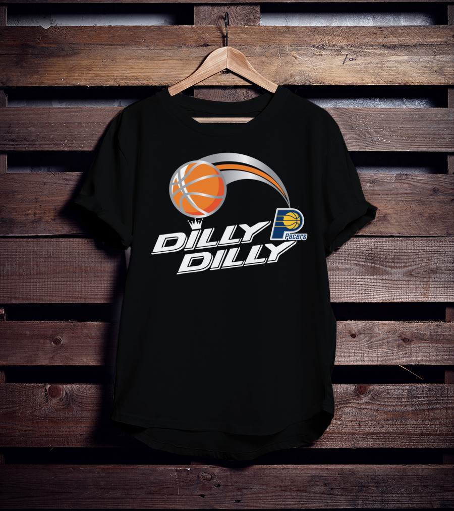 Pacers Dilly Dilly Basketball Logo With Orange Ball And Crown T-Shirt