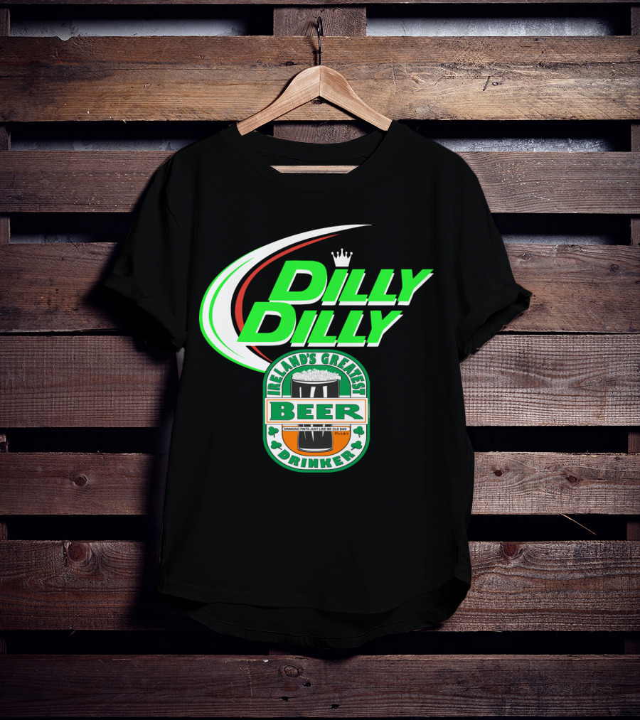 Dilly Dilly Irelands Greatest Beer Drinker Crowned By Irish Clovers T-Shirt