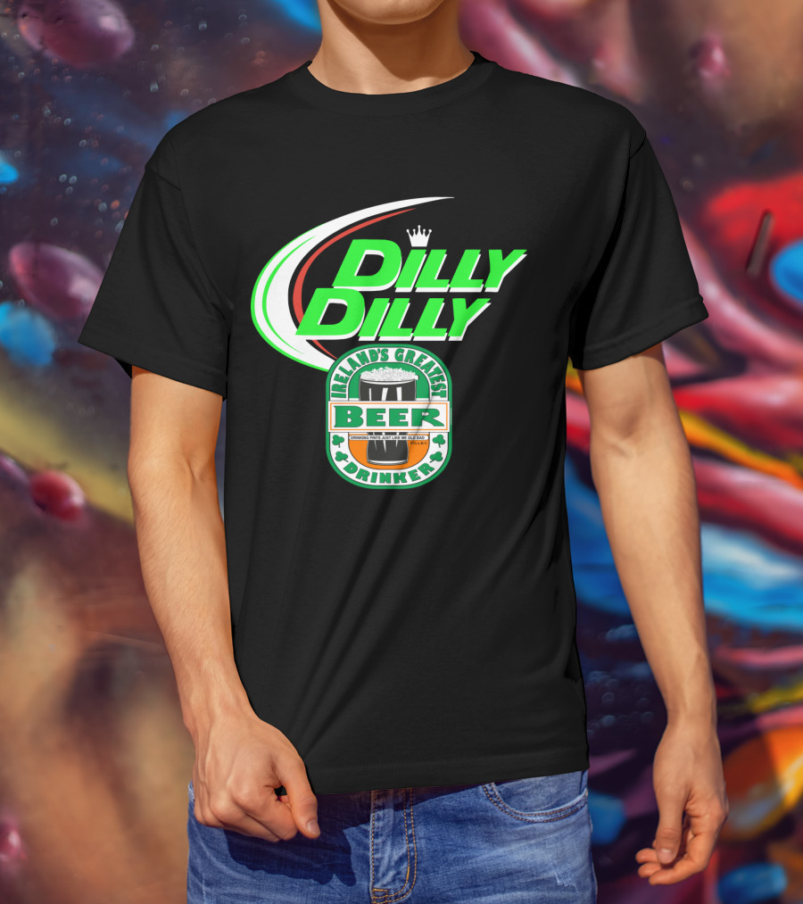Dilly Dilly Irelands Greatest Beer Drinker Crowned By Irish Clovers T-Shirt