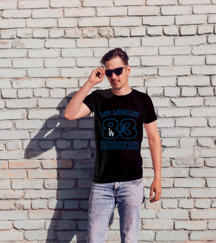 Los Angeles Dodgers Established 1883 LA Logo 83 T-Shirt
