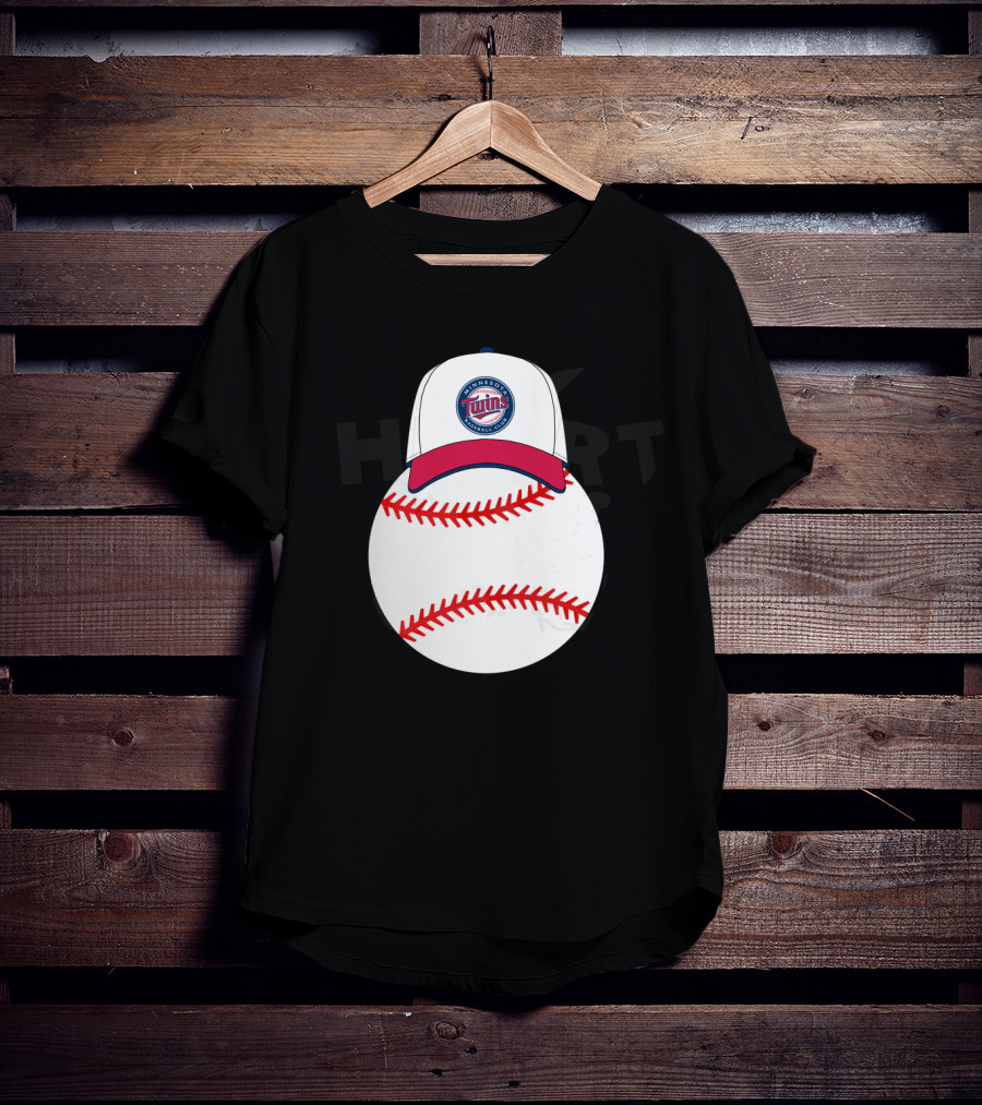 Minnesota Twins Mickey Mouse Baseball Hat And Ball T-Shirt