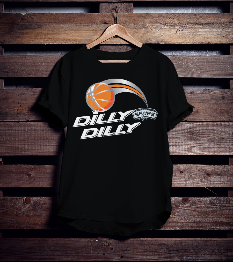 San Antonio Spurs Dilly Dilly Basketball Logo With Orange Basketball And Crown T-Shirt