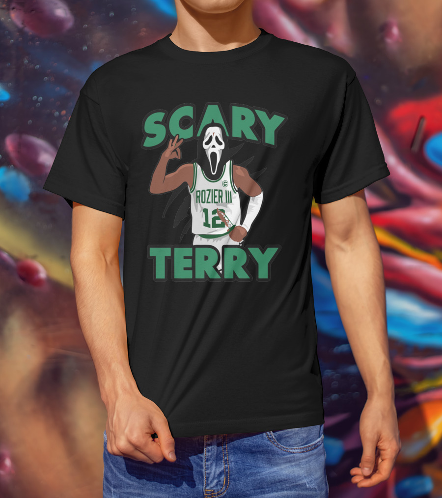 Scary Terry Rozier Iii 12 Basketball Ghostface Mask T-Shirt