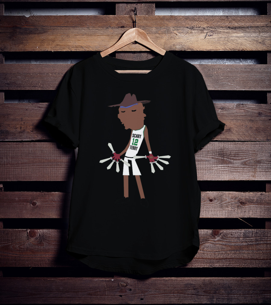 Scary Terry 12 Cartoon Character Basketball Claws T-Shirt
