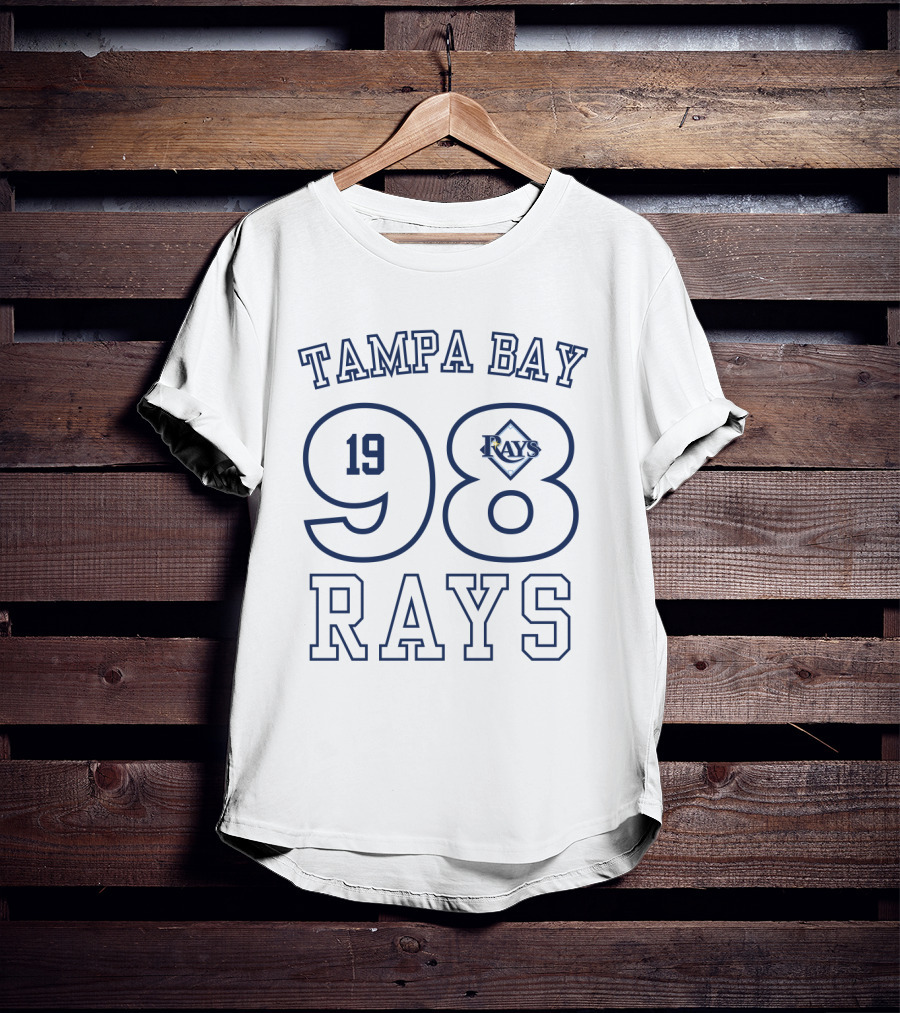 Tampa Bay Rays 1998 Inaugural Year Baseball Team T-Shirt