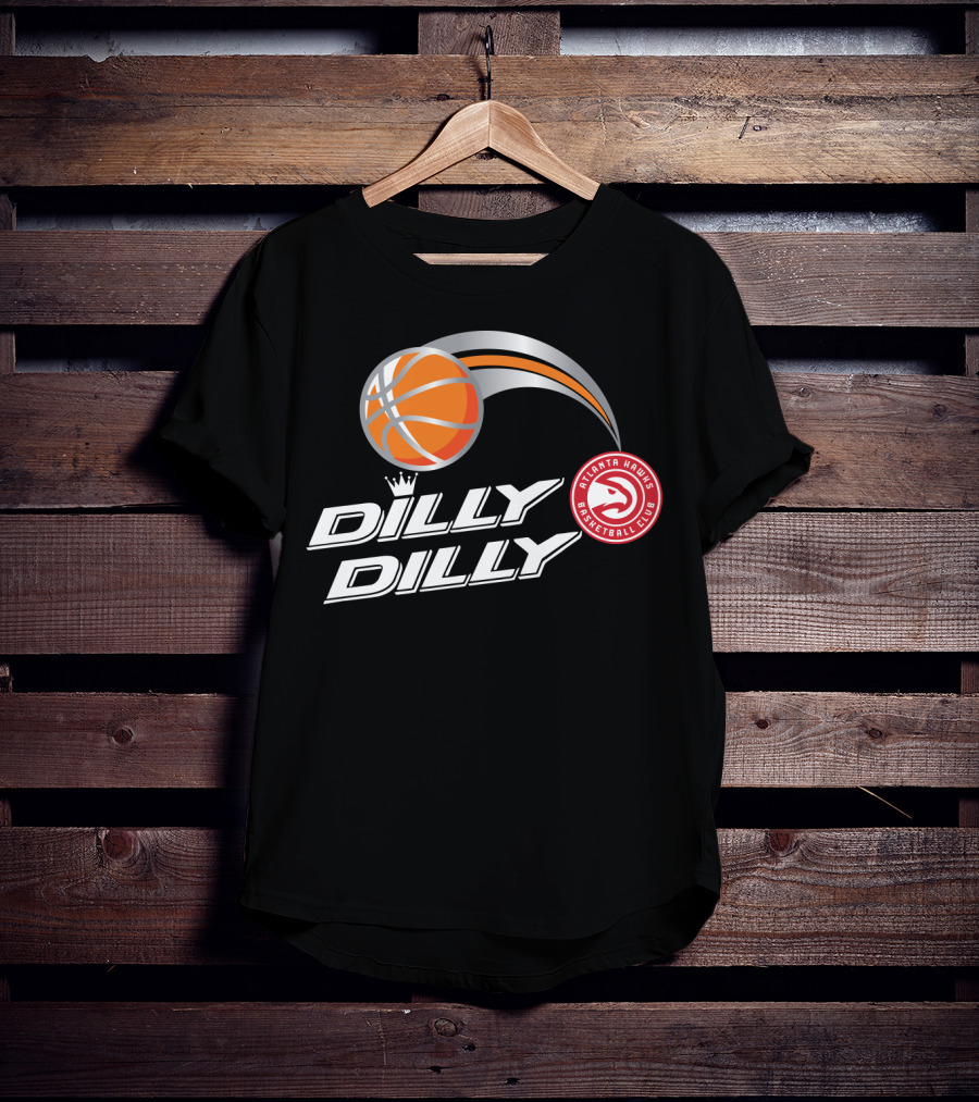 Atlanta Hawks Basketball Club Dilly Dilly Logo Basketball T-Shirt