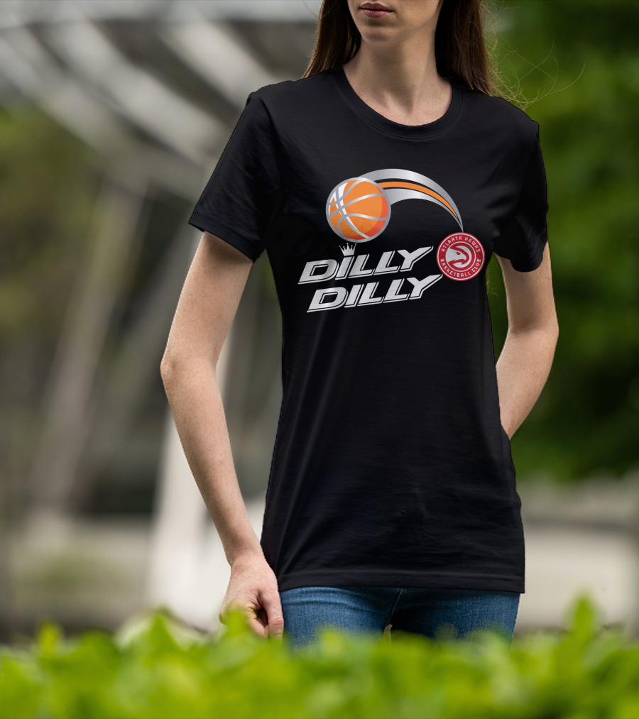 Atlanta Hawks Basketball Club Dilly Dilly Logo Basketball T-Shirt