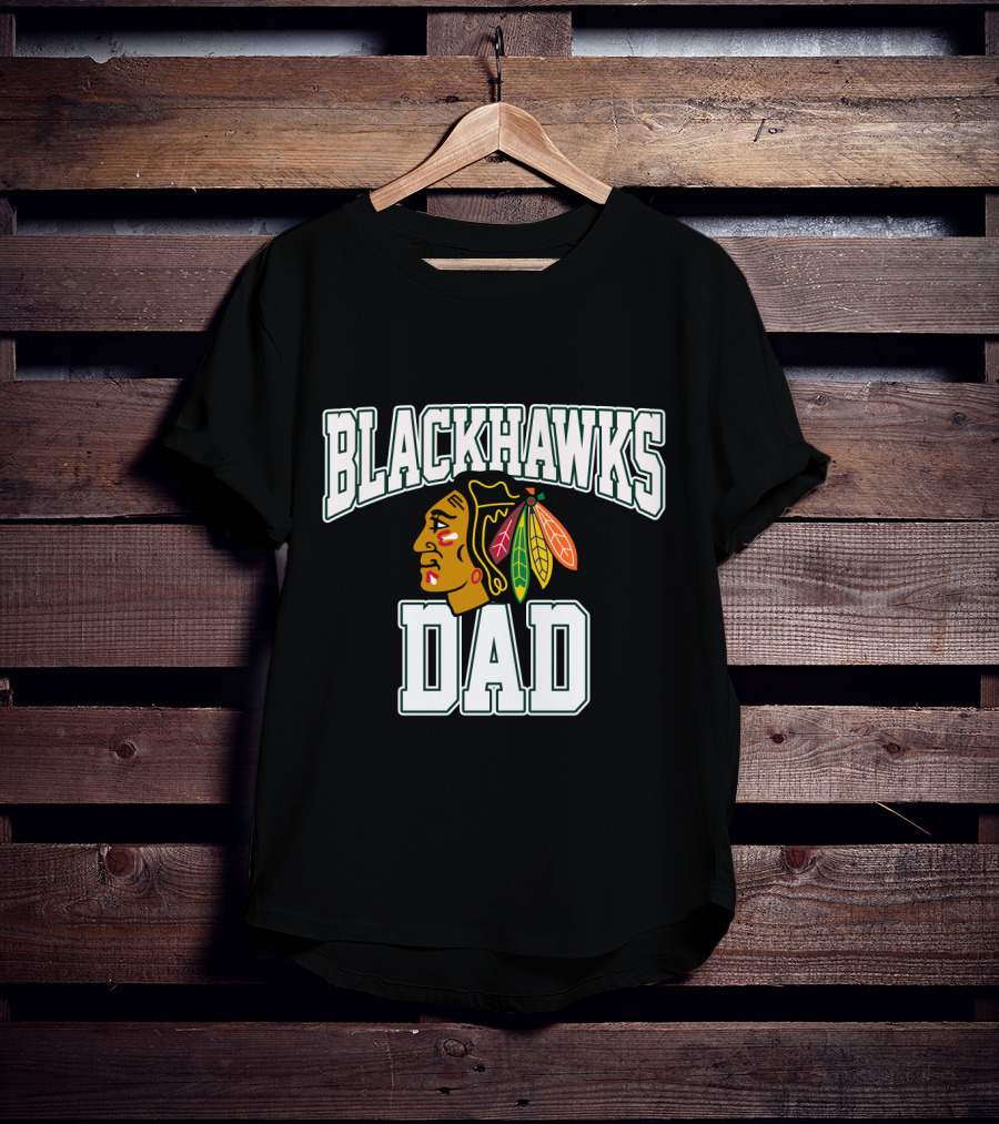 Blackhawks Dad Fan Apparel Featuring Iconic Team T-Shirt