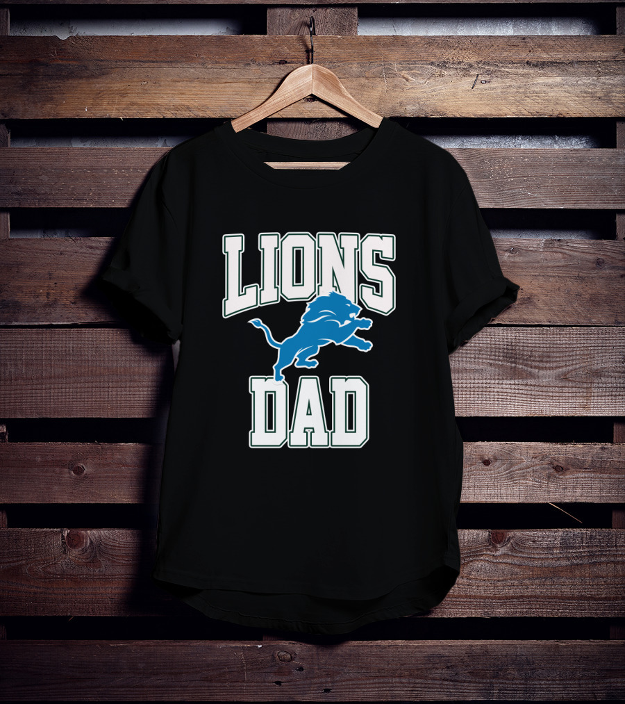 Detroit Lions Dad Best Father's Day Gift Idea T-Shirt
