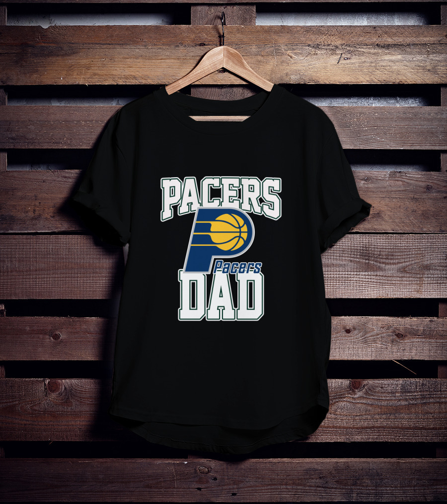 Pacers Dad Fathers Day Logo Basketball Indiana T-Shirt