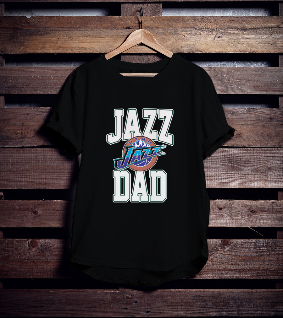 Utah Jazz Dad Fathers Day Basketball Fan Gift T-Shirt