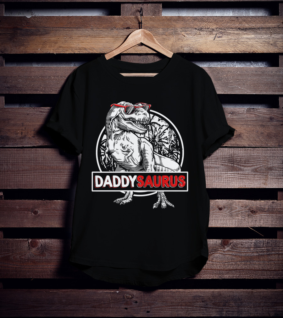 Daddysaurus T-Rex Father's Day Gifts Daddy Saurus T-Shirt