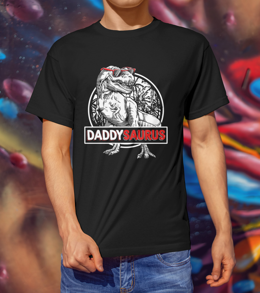 Daddysaurus T-Rex Father's Day Gifts Daddy Saurus T-Shirt