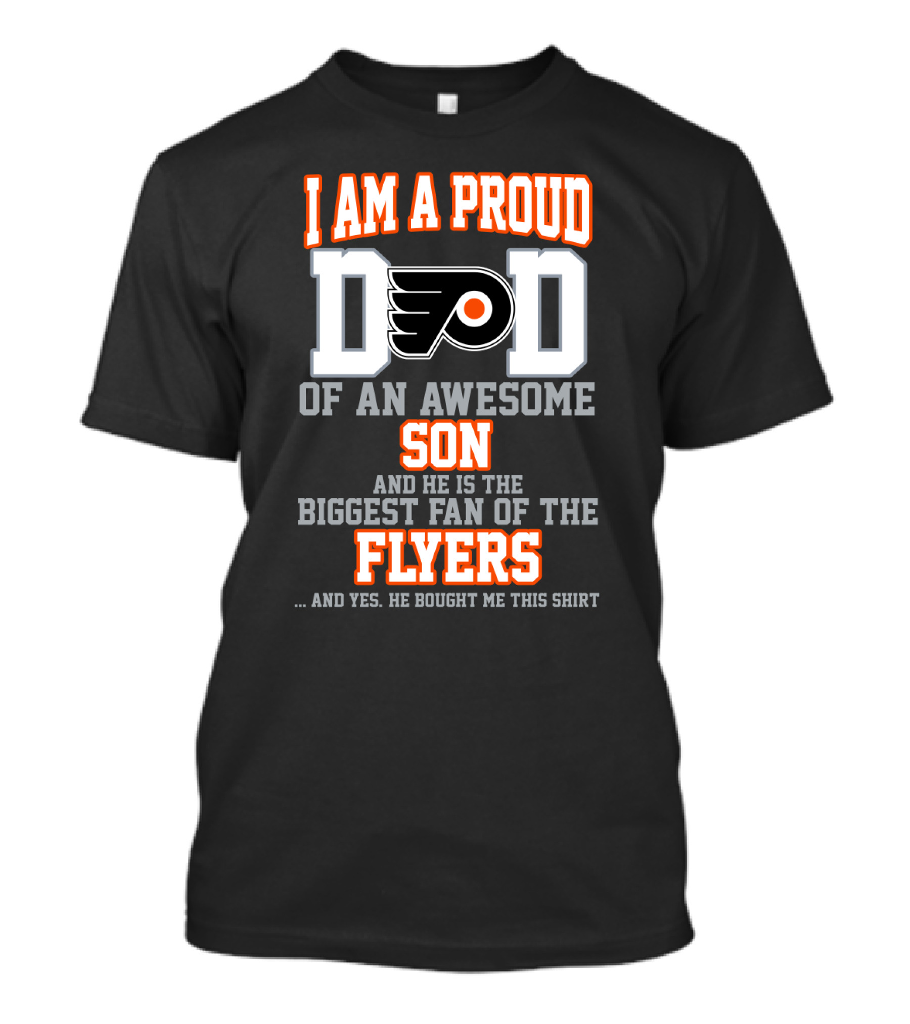 Proud Philadelphia Flyers Dad Of Awesome Son Hockey Fan T-Shirt