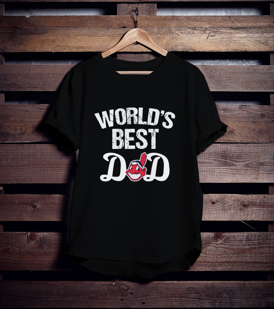 World's Best Dad Cleveland Indians Fan T-Shirt
