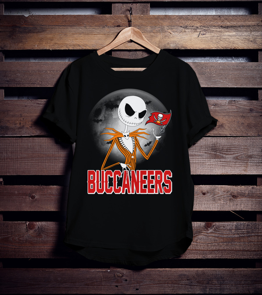 Jack Skellington Halloween Tampa Bay Buccaneers T-Shirt