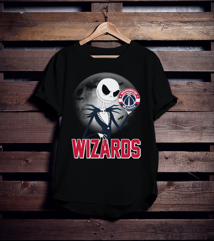 Jack Skellington Washington Wizards Halloween Moon T-Shirt