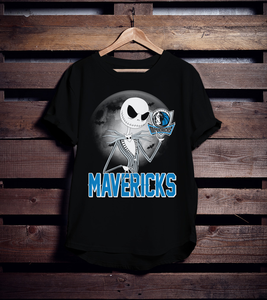 Jack Skellington Halloween Mavericks Moon Theme T-Shirt