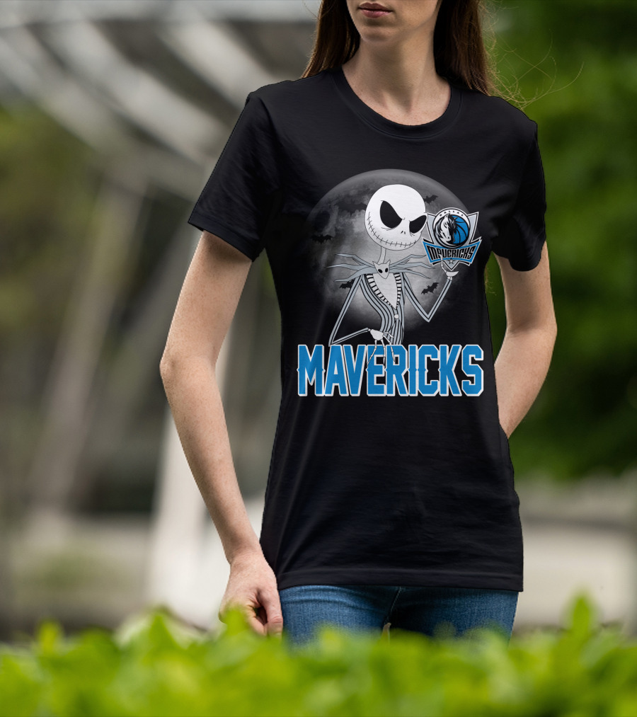 Jack Skellington Halloween Mavericks Moon Theme T-Shirt