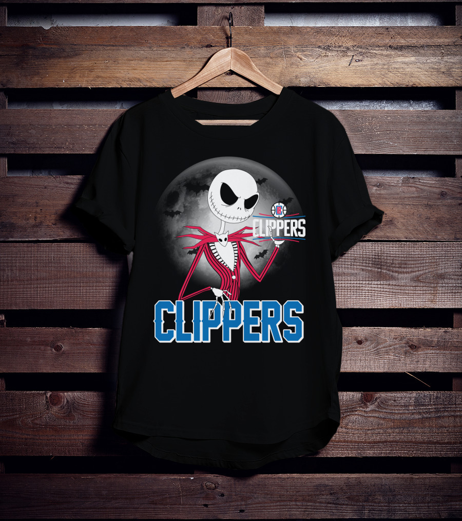 Jack Skellington La Clippers Halloween Moon T-Shirt