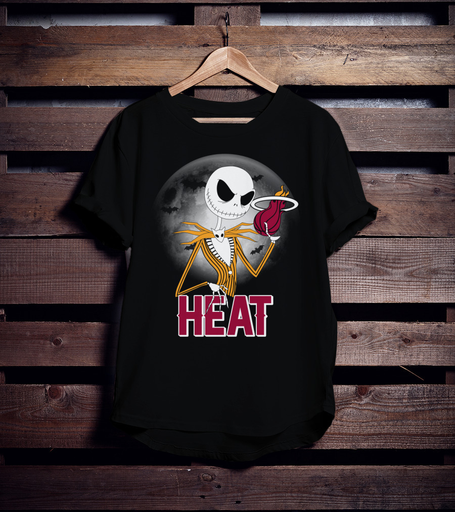 Jack Skellington Miami Heat Halloween Fans T-Shirt