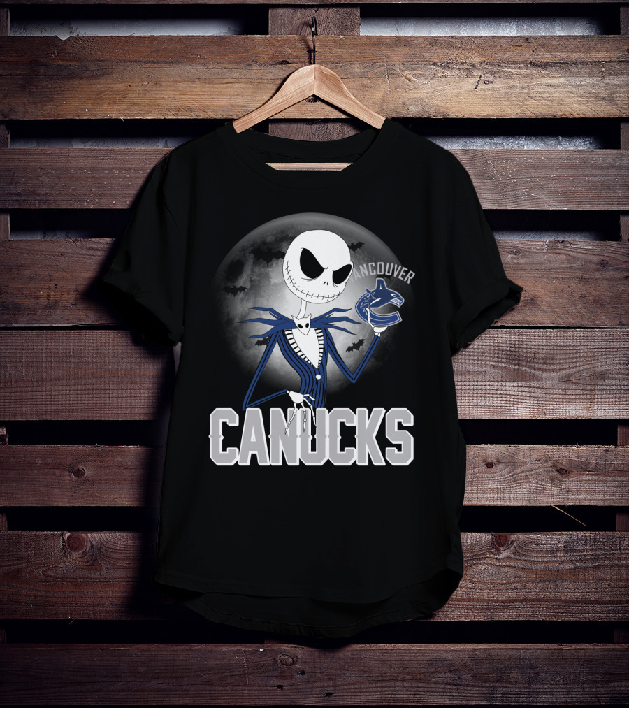 Jack Skellington Canucks Halloween Vancouver NHL T-Shirt