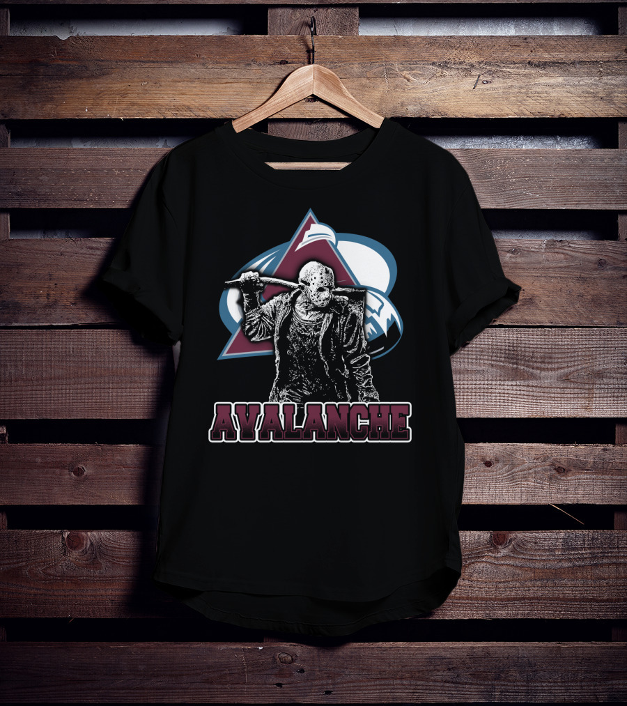 Jason Voorhees Colorado Avalanche Crossover Fan T-Shirt