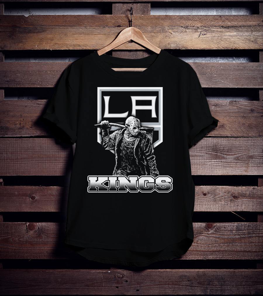 LA Kings Hockey Fans Featuring Jason Voorhees Crossover T-Shirt