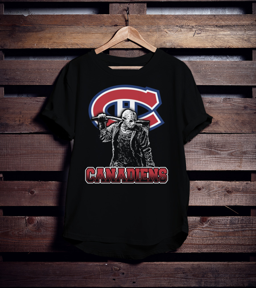 Jason Voorhees Hockey With Montreal Canadiens Logo Fans T-Shirt