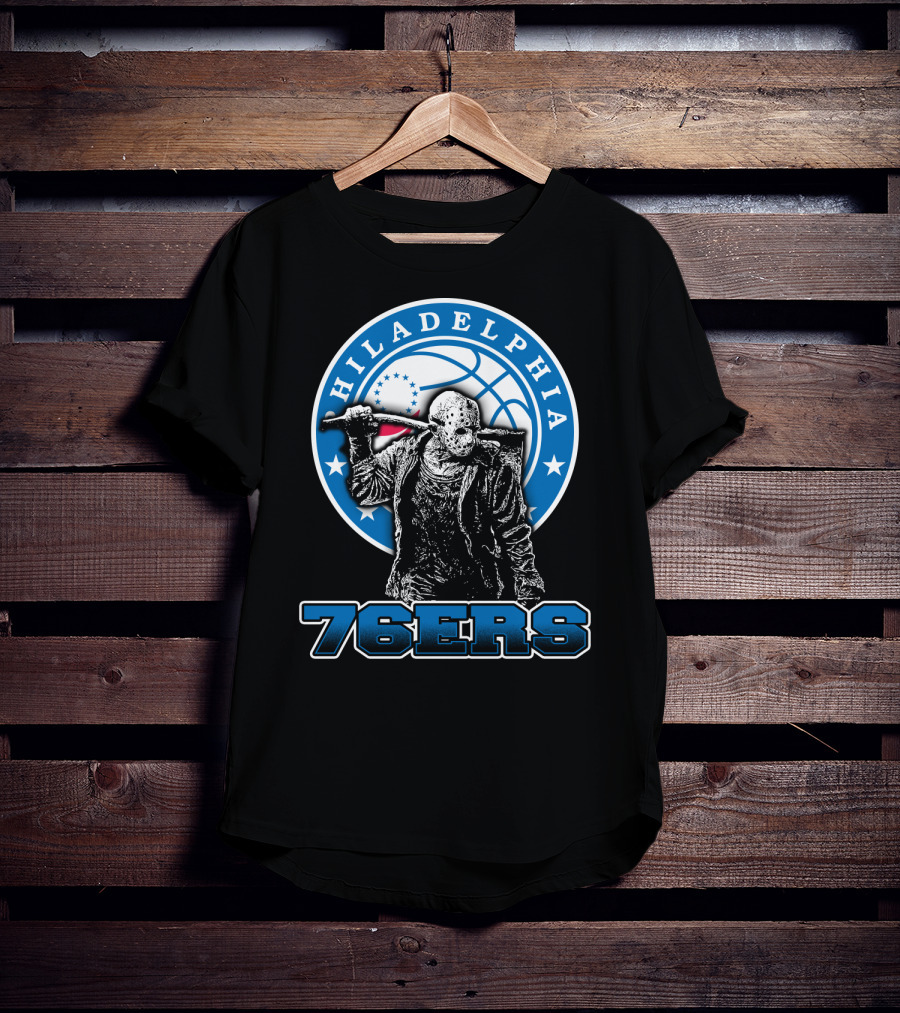 Philadelphia 76ers Jason Voorhees Crossover T-Shirt