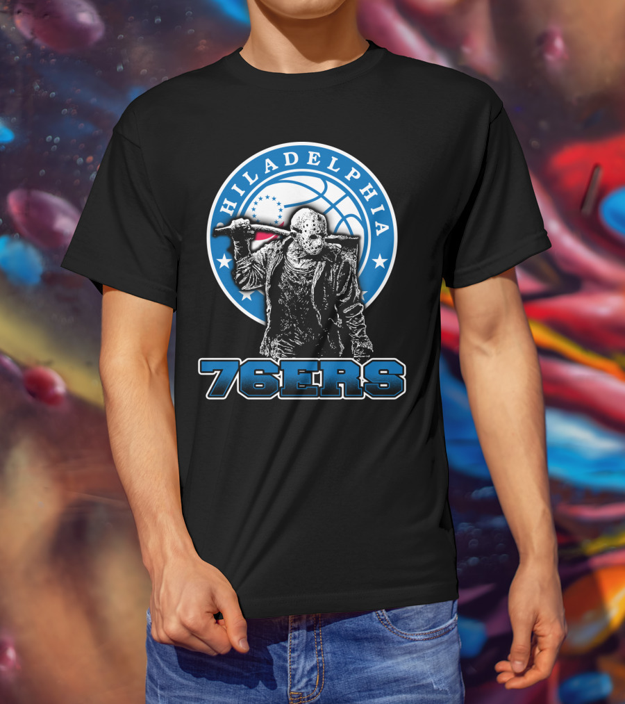 Philadelphia 76ers Jason Voorhees Crossover T-Shirt