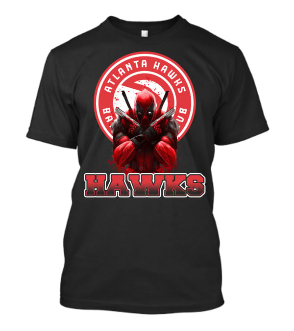 Atlanta Hawks Deadpool Crossover Basketball Fans T-Shirt