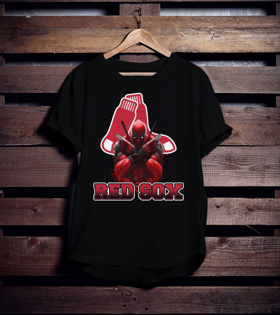 Red Sox Merging Deadpool Fans With Baseball Favorites T-Shirt