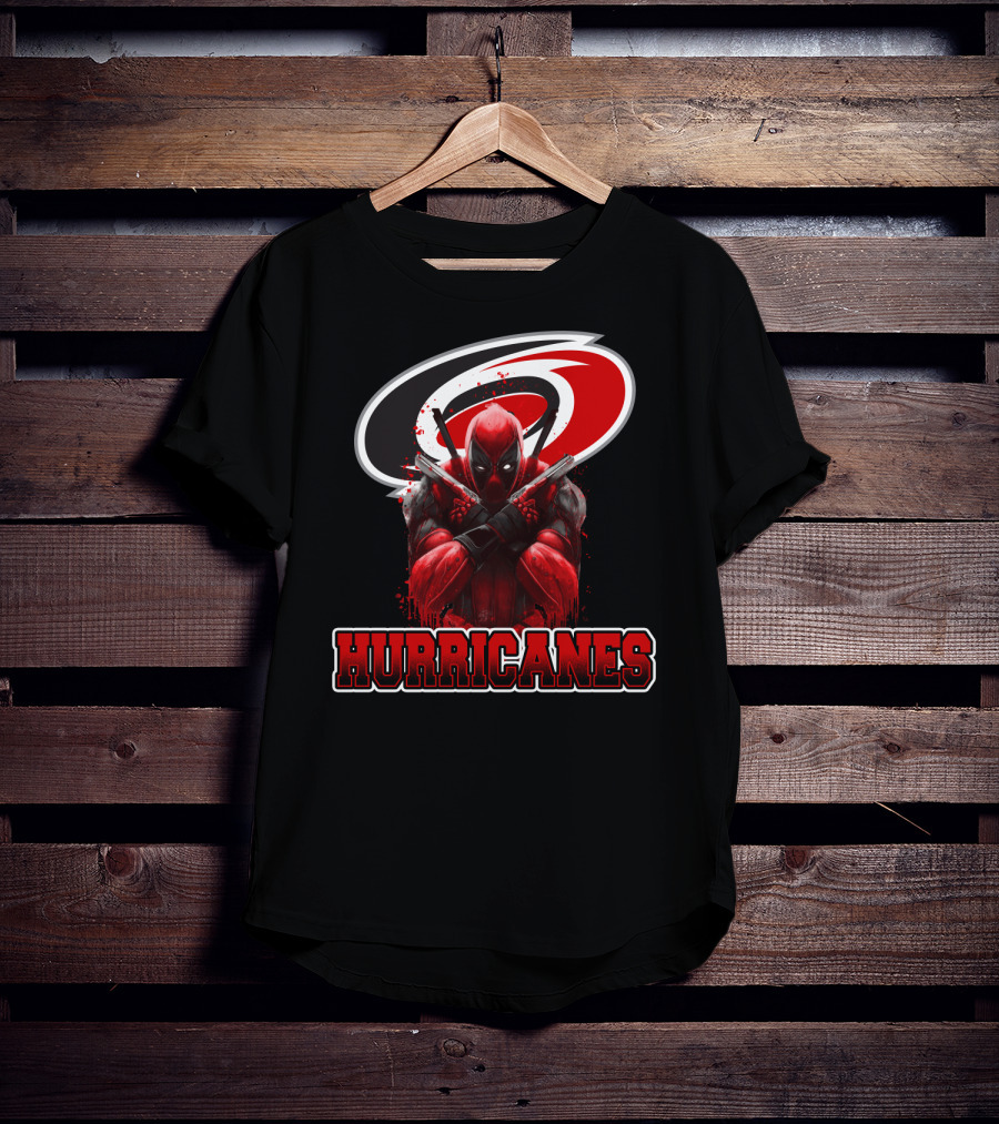 Carolina Hurricanes Deadpool Mashup Fans T-Shirt
