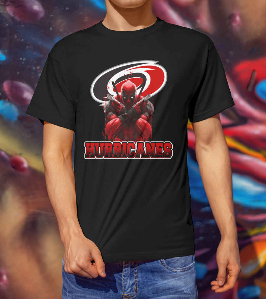Carolina Hurricanes Deadpool Mashup Fans T-Shirt