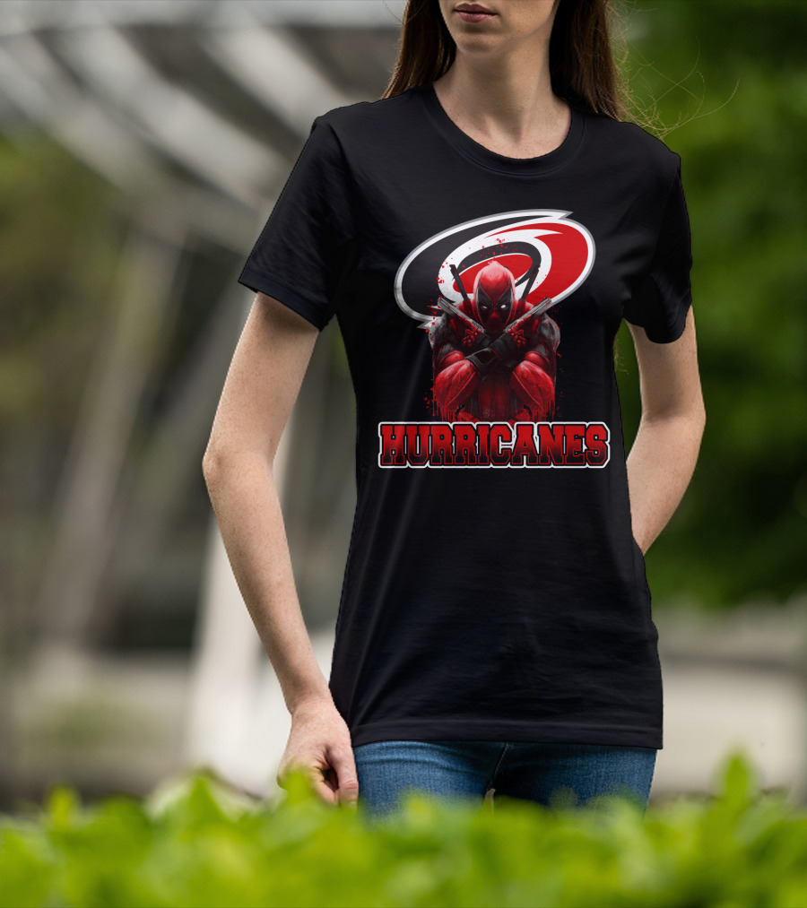 Carolina Hurricanes Deadpool Mashup Fans T-Shirt