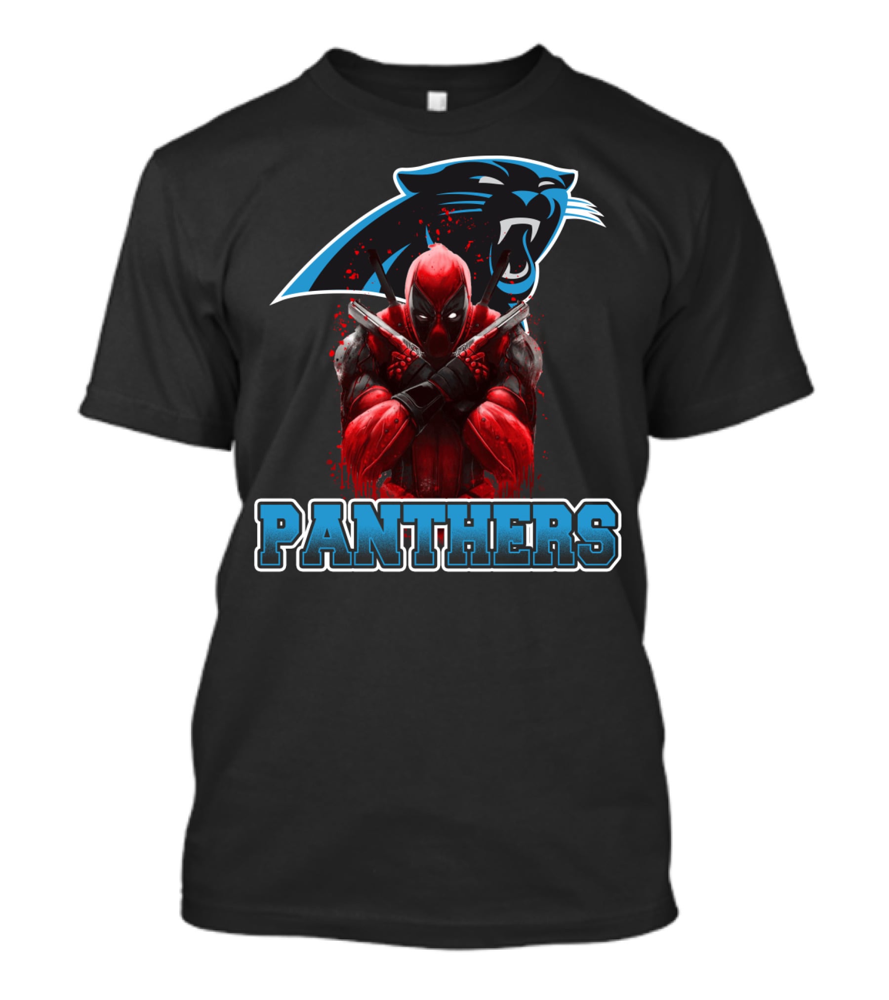 Carolina Panthers Deadpool Crossover Fan Gear T-Shirt
