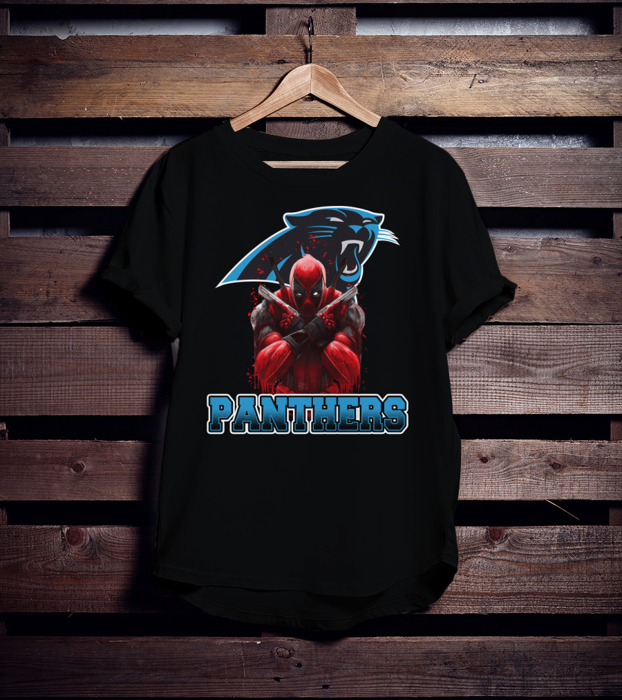 Carolina Panthers Deadpool Crossover Fan Gear T-Shirt