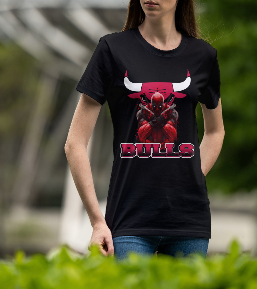 Chicago Bulls Deadpool Collaboration Fans T-Shirt