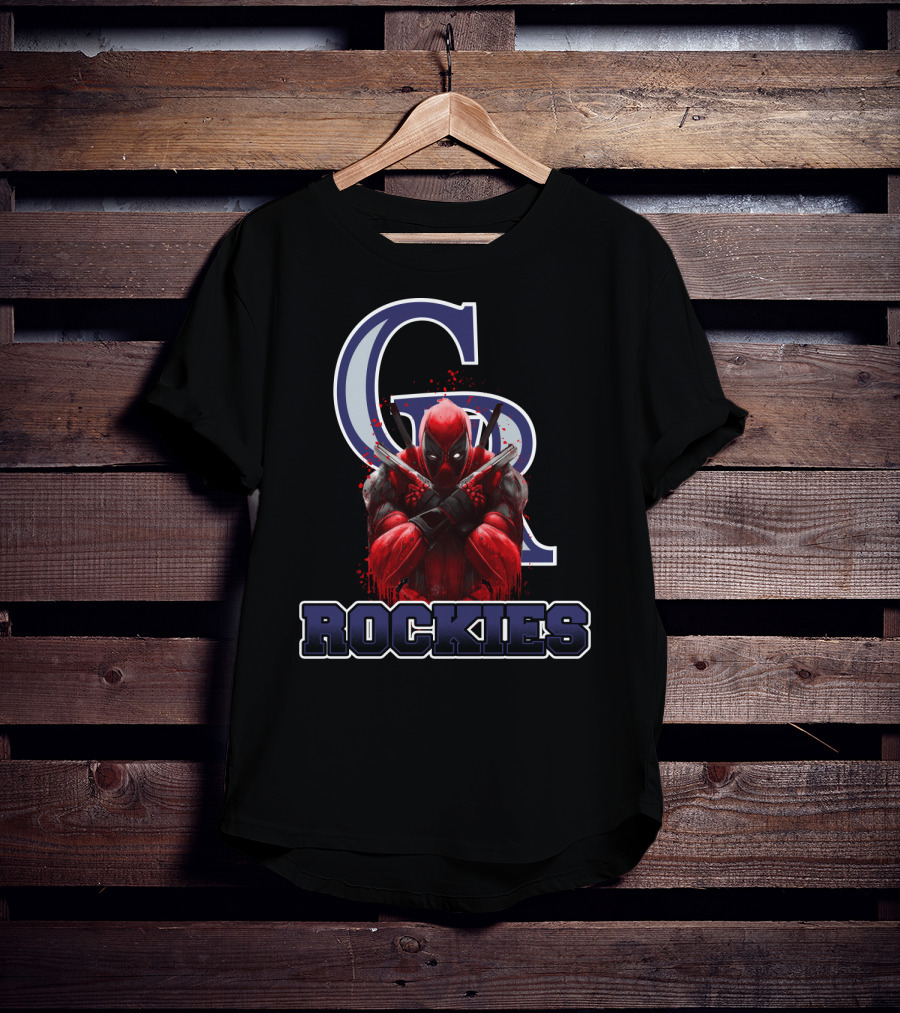 Colorado Rockies Deadpool Crossover Fan Favorite T-Shirt