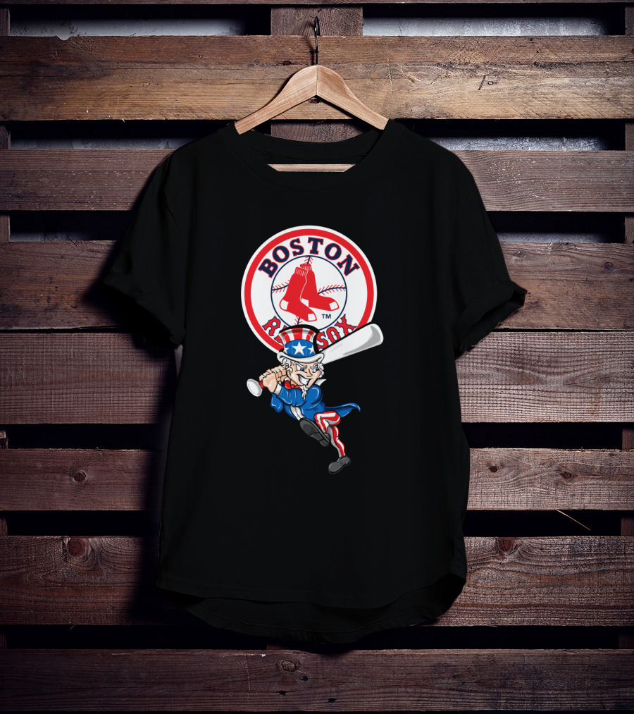 Boston Red Sox Uncle Sam 4Th Of July Baseball Patriotic Celebratory T-Shirt