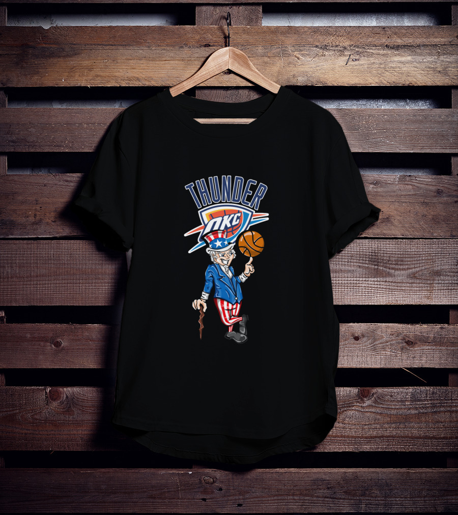 Oklahoma City Thunder Uncle Sam Patriotic Basketball 4Th July T-Shirt