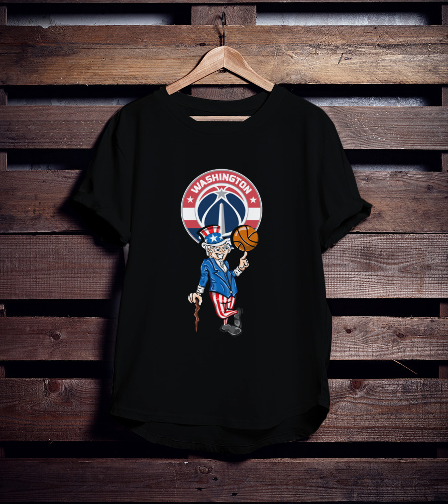 Washington Wizards Uncle Sam Basketball 4Th July Celebration T-Shirt