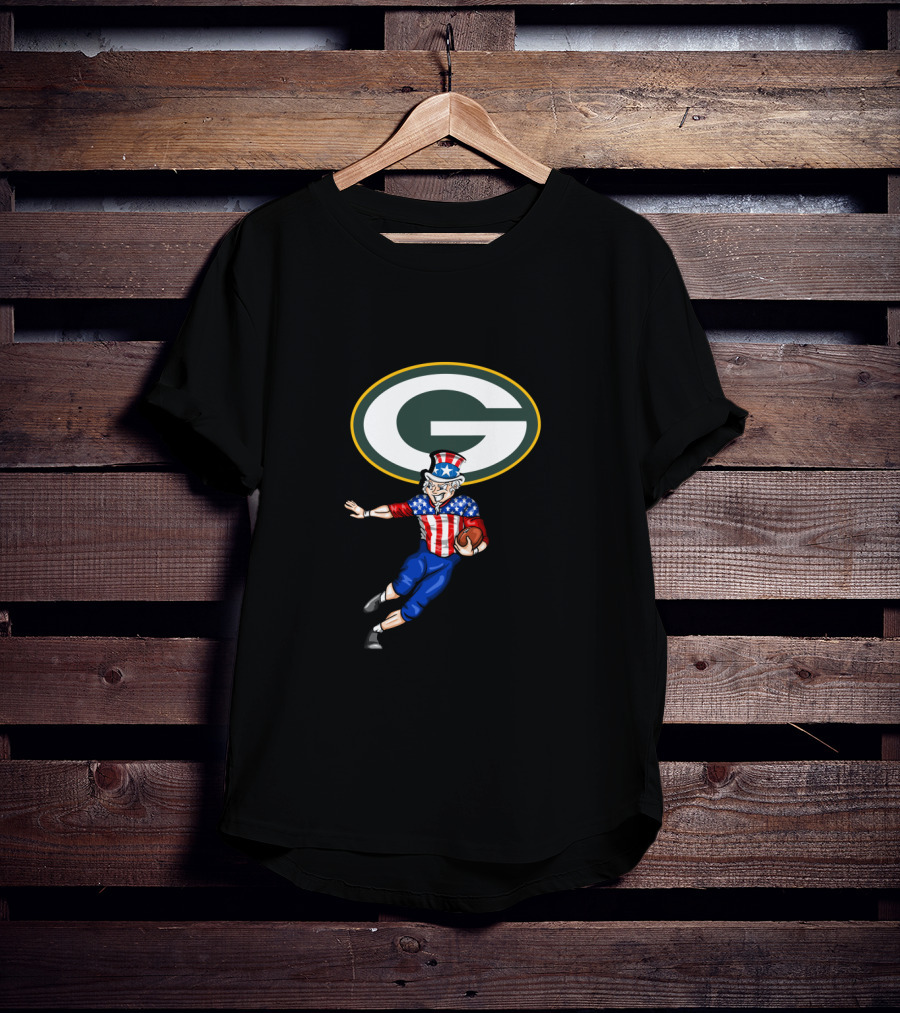 Green Bay Packers Uncle Sam American Football 4Th Of July Celebration T-Shirt