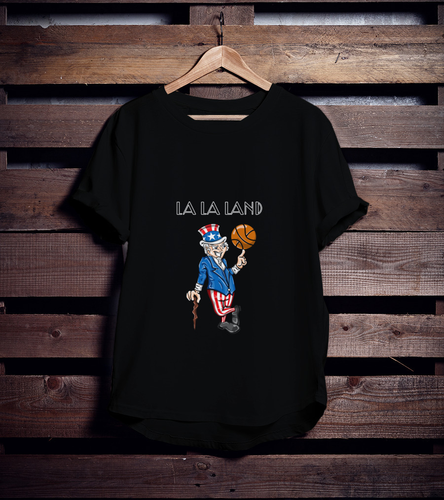 La La Land Uncle Sam Basketball 4Th July Clippers T-Shirt